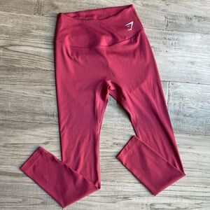 Gymshark Leggings In Pink Color High Waisted Approximately 25” Length SZ M